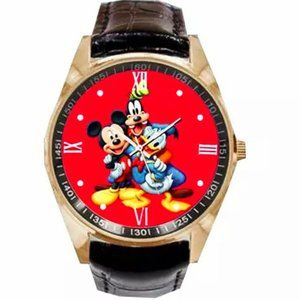 Disney Mickey Donald and Goofy Stainless Steel Watch Analog NWT
